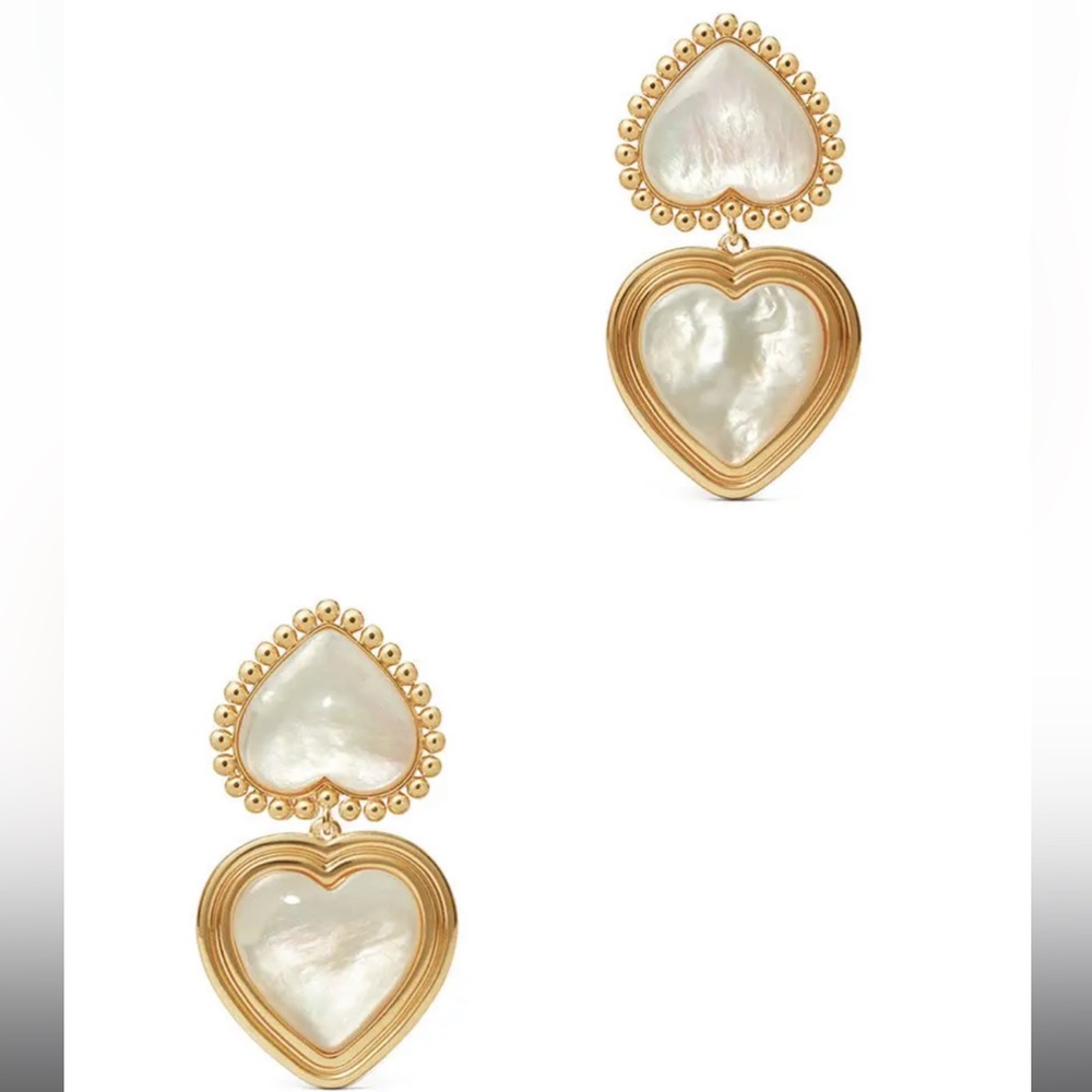 Tory Burch Heart Statement Earrings - image 1